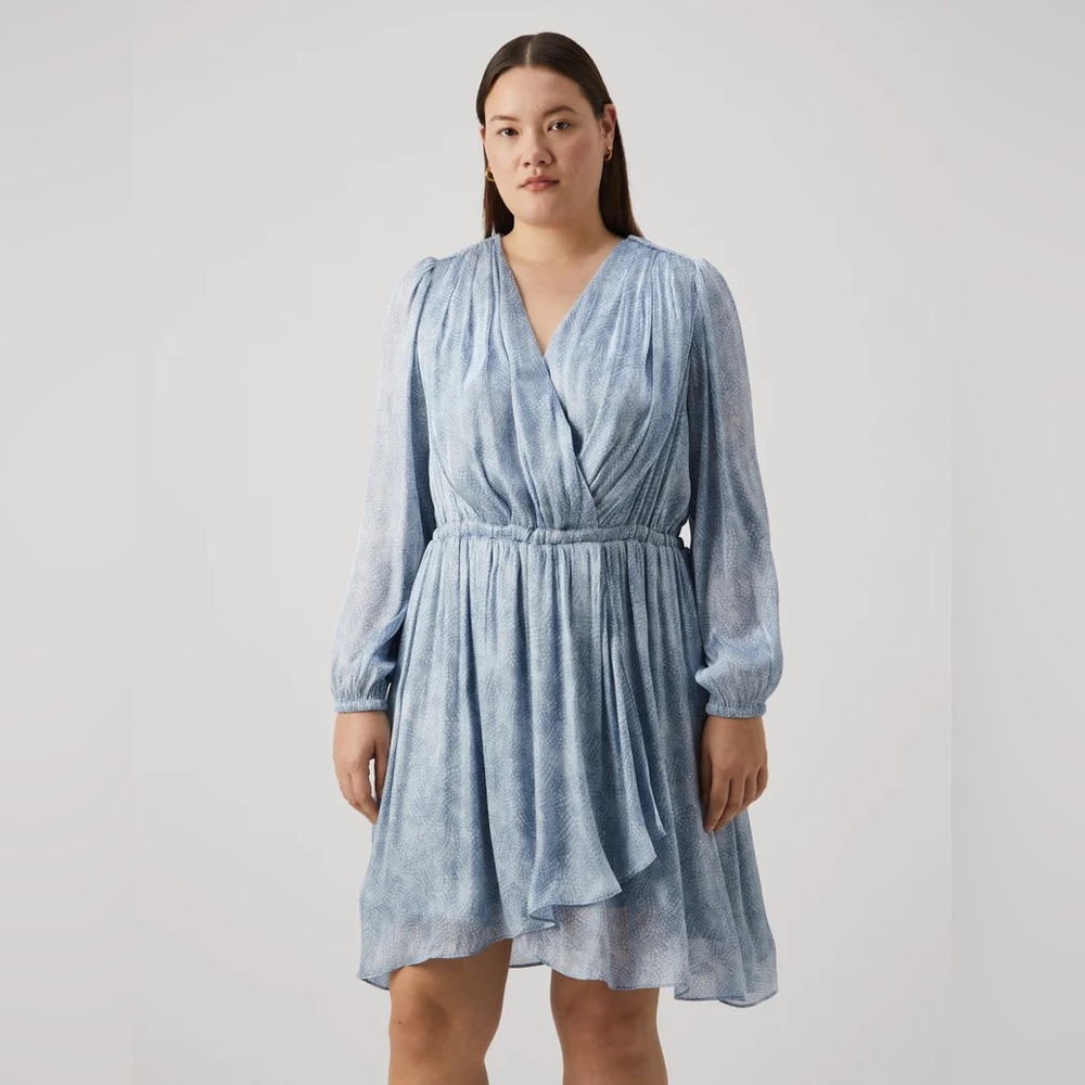 MICHAEL KORS Faux Wrap Long Sleeve Mini Dress NWT sz 2x Plus